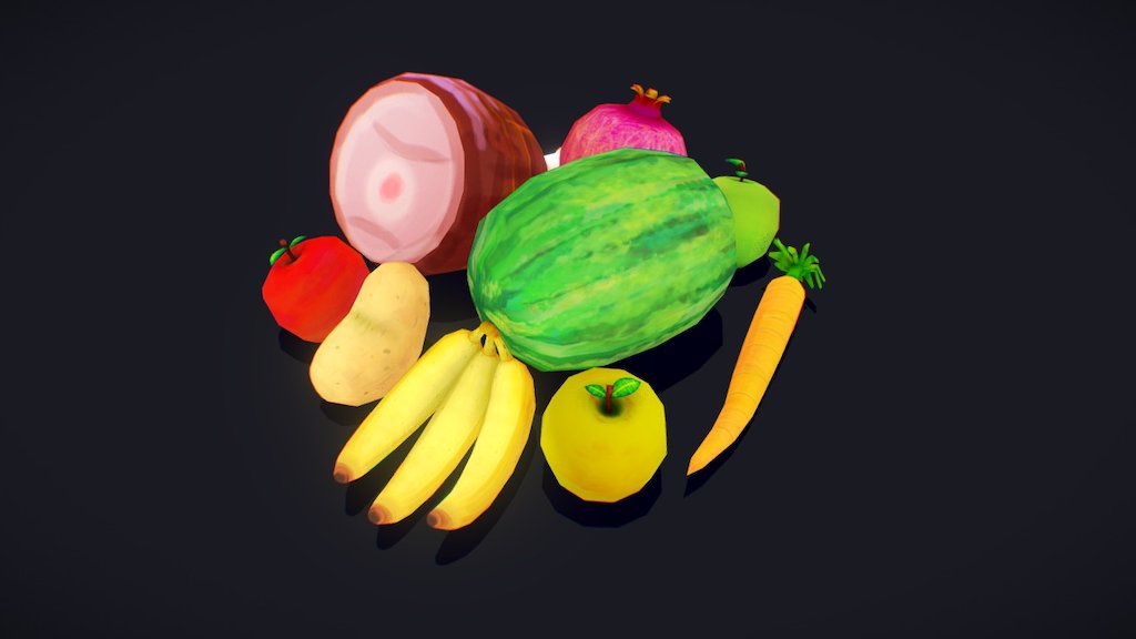 Some food assets that I made last year for the roleplays and minigames on Aphmau Gaming on Youtube 3d model
