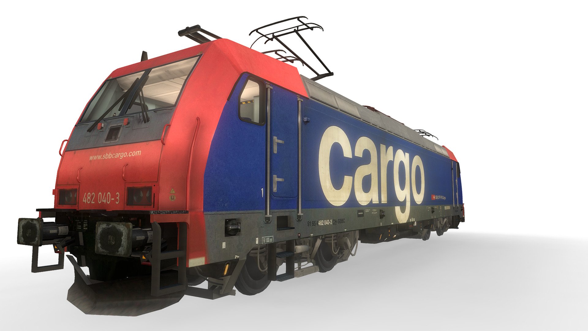 Locomotive Class 185 - RE482 040-3 - SBB Cargo - Buy Royalty Free 3D model by cj187 3d model
