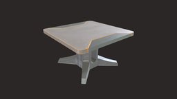 Table furniture, table, props, game, lowpoly, scifi, gameready, environment