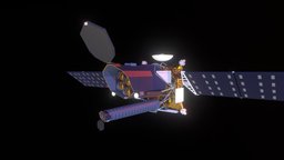Spektr-RG spacecraft, astronomy, telescope, blender-3d, mpe, rsri