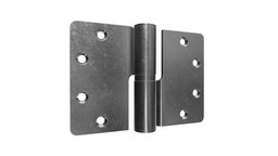 Door steel hinge with round corners 90mm