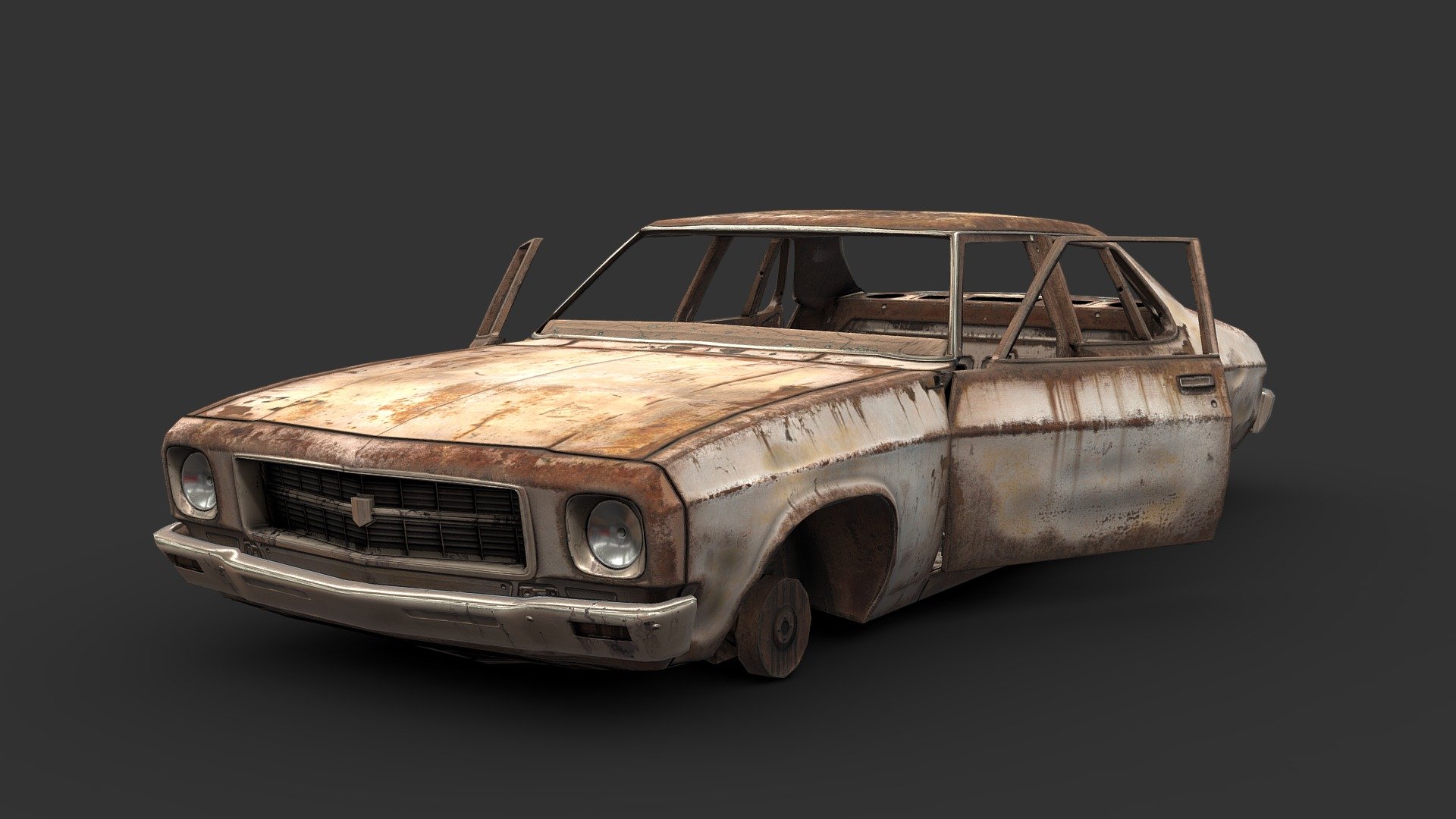 4-Door Car made for my ongoing “Rustworld” project, made to look as good as possible with the fewest number of polygons.

Made in 3DSMax and Substance Painter
Includes 4k texture, but honestly it looks good in 2k, or even 1k - Rustworld Sedan - Buy Royalty Free 3D model by Renafox (@kryik1023) 3d model