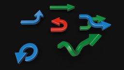 Arrows Collection arrow, mark, symbol, down, direction, button, flat, forward, up, solid, aim, collection, sign, icon, target, next, interface, marker, right, turn, left, pictogram, navigation, ui, arrowhead, glyph, pointer, choice, repeat, cursor, waypoint, orientation, 3d, low, poly, model, abstract, polygon, simple, "decision", "previous", "backward"