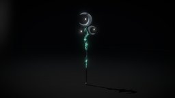 Moon Staff wizard, moon, staff, weapon, fantasy, magic