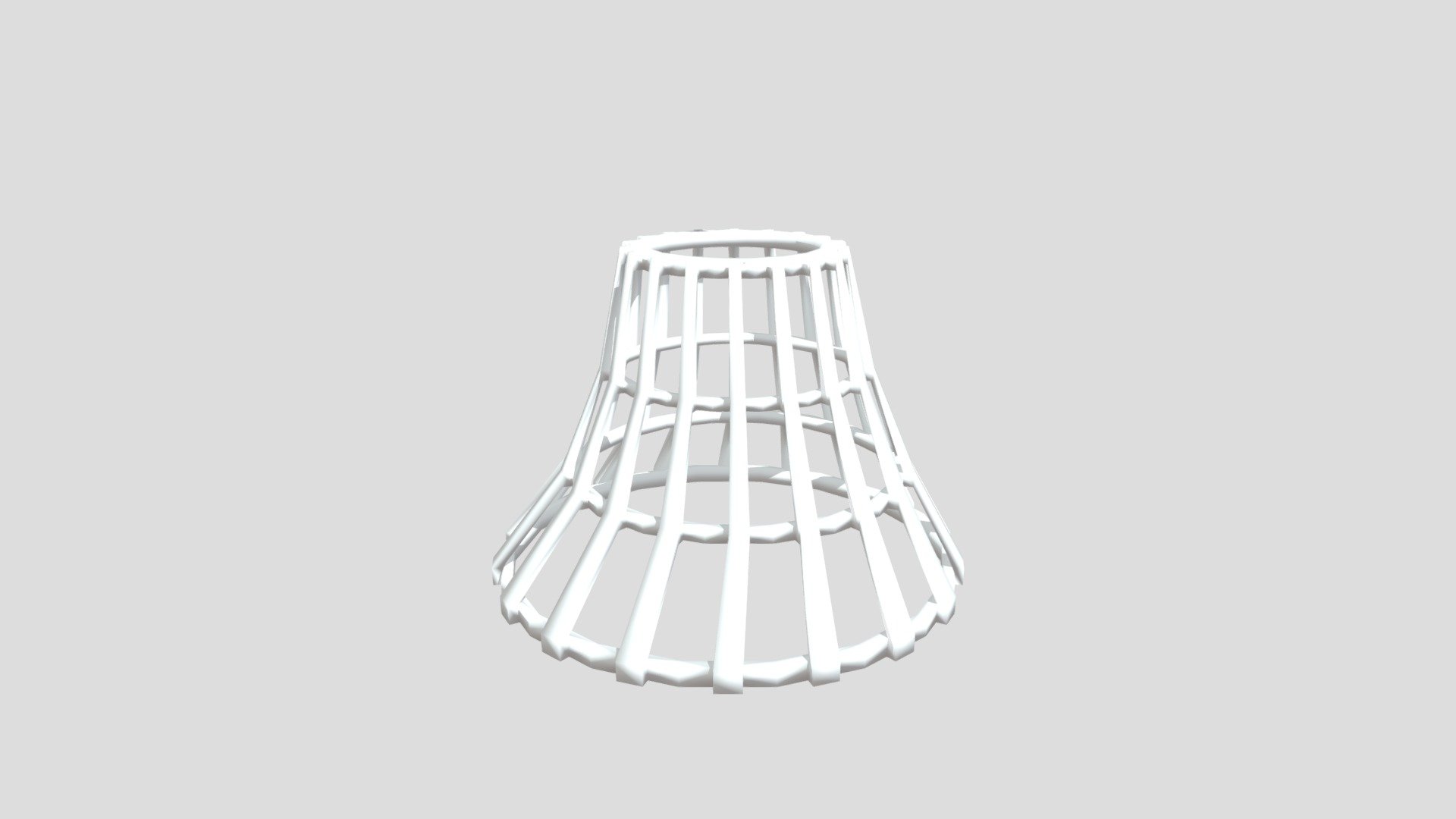 Untextured poly mesh for steel-caged shaping of dresses 3d model