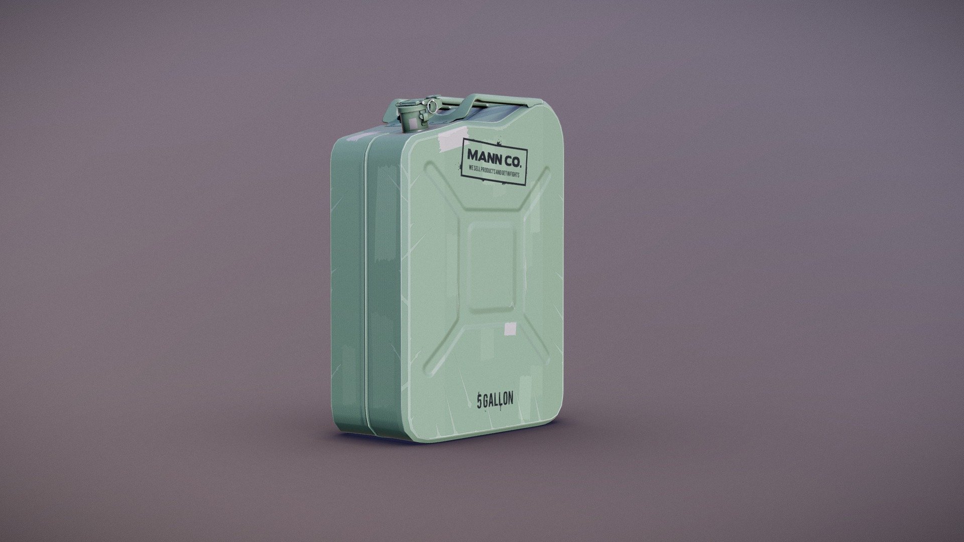 A TF2-style jerrycan 3d model