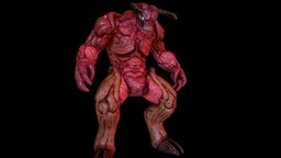 Doom Baron of Hell demon, hell, doom, baron, zbrush-sculpt, low-poly-character-model, character, low-poly, lowpoly, substance-painter, low, maya2018, zbrush, of, baronoffhell