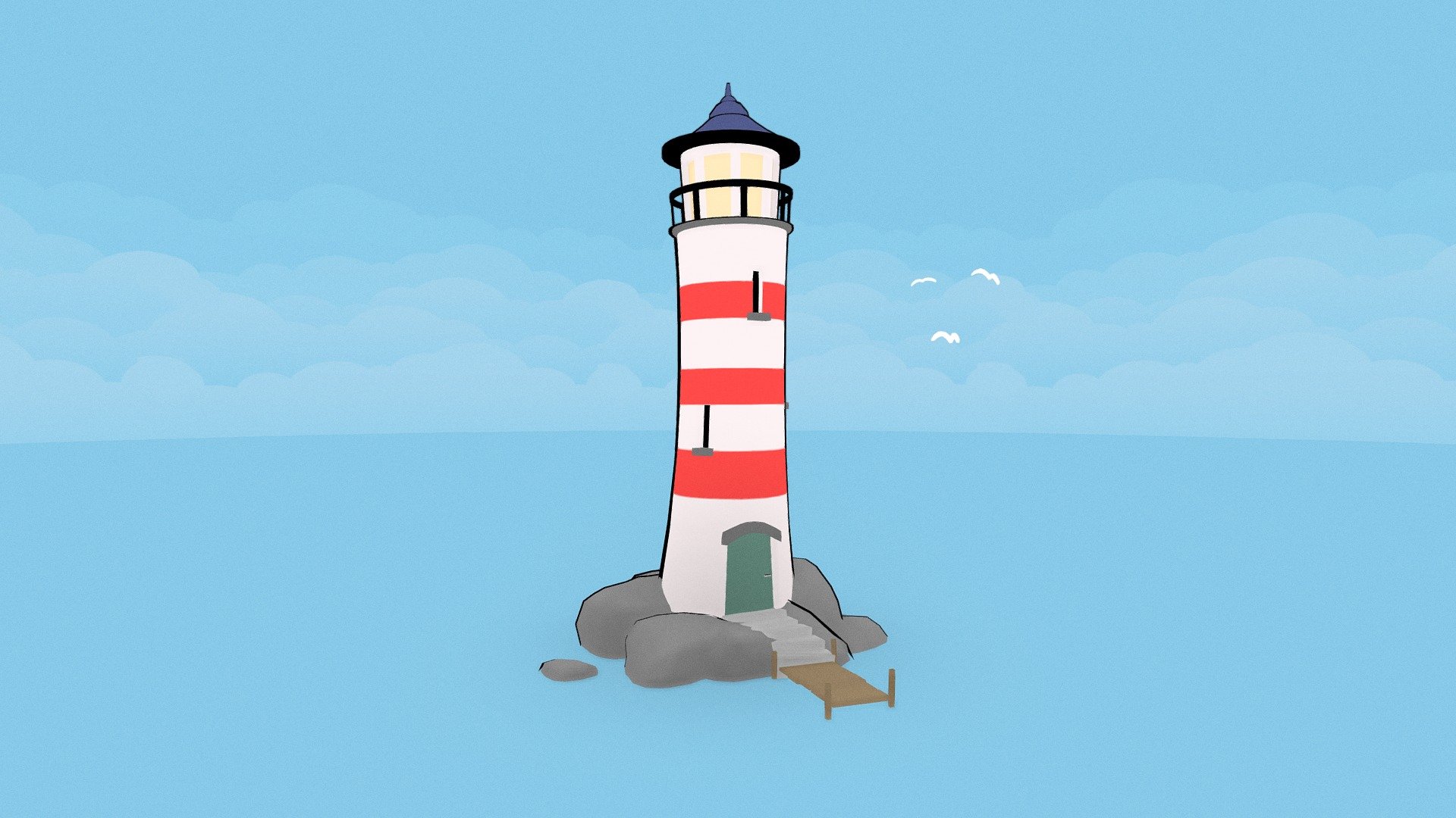 A lighthouse I made for the sketchfab weekly challenge. 3dmax, PS, substance - Lighthouse - 3D model by tomhughes1987 3d model