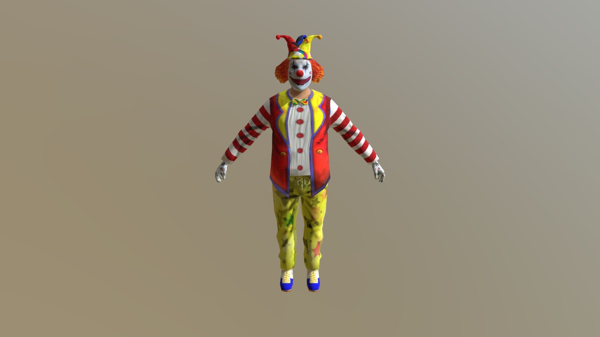 Clown Tex - 3D model by Deepu (@Deepu6) 3d model