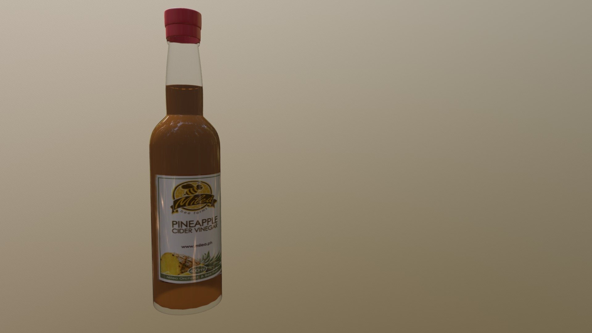Milea Pineapple Cider Vinegar - 3D model by Jerry Espinocilla (@PiggyCat) 3d model