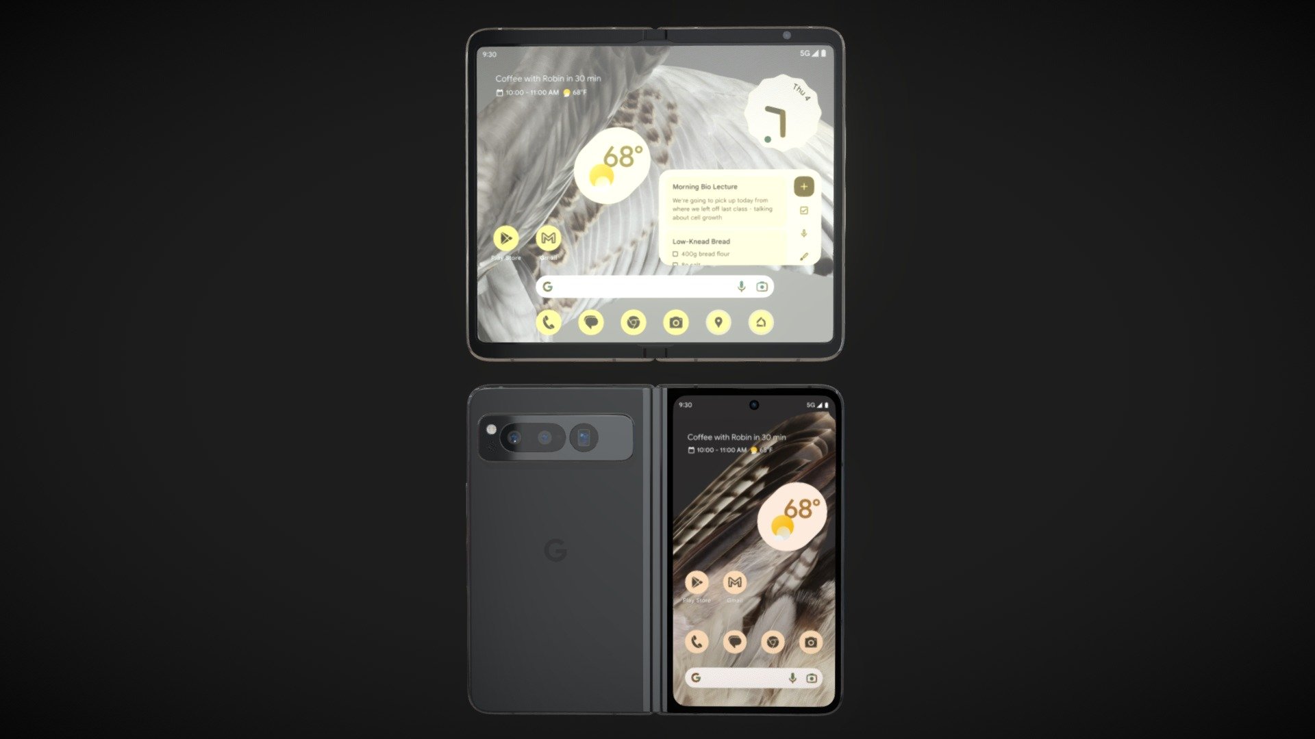 Realistic (copy) 3d model of Google Pixel Fold All Colors (Rigged, Animated).

This set:




1 file obj standard

1 file 3ds Max 2013 vray material (Rigged, Animated)

1 file 3ds Max 2013 corona material (Rigged, Animated)

1 file of 3Ds

4 file e3d full set of materials.

1 file Cinema 4d standard (Rigged, Animated).

1 file Blender (Rigged, Animated).

Topology of geometry:




forms and proportions of The 3D model

the geometry of the model was created very neatly

there are no many-sided polygons

detailed enough for close-up renders

the model optimized for turbosmooth modifier

Not collapsed the turbosmooth modified
 - Google Pixel Fold All Colors - Buy Royalty Free 3D model by madMIX 3d model