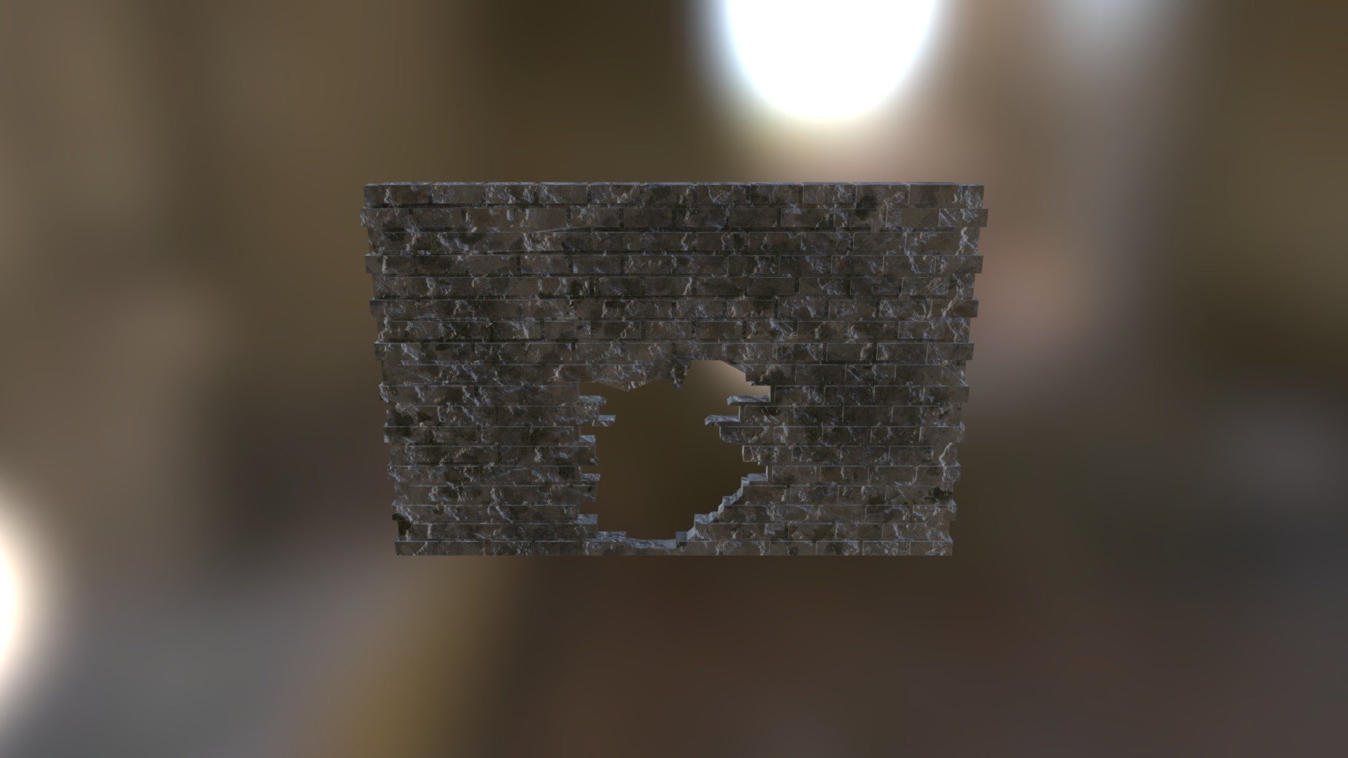 Brick Wall Broken - Download Free 3D model by megamaniac 3d model