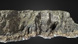 Big Coastal Cliff Scan E drone, formation, line, coast, mountain, big, huge, ocean, cliff, bay, beach, scanned, models, large, shore, various, photoscan, photogrammetry, 3d, scan, stone, rock, sea