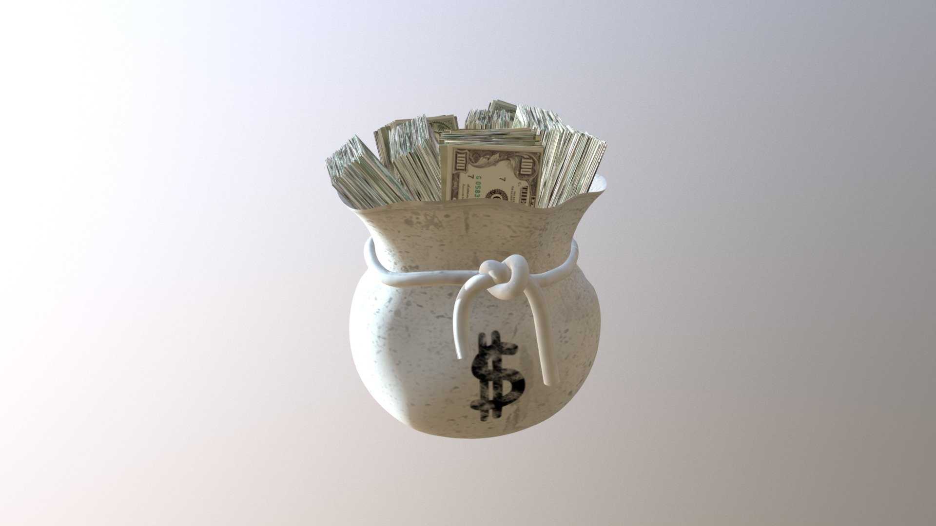 A bag full of money - Sack Of Money - Buy Royalty Free 3D model by uncle808us 3d model