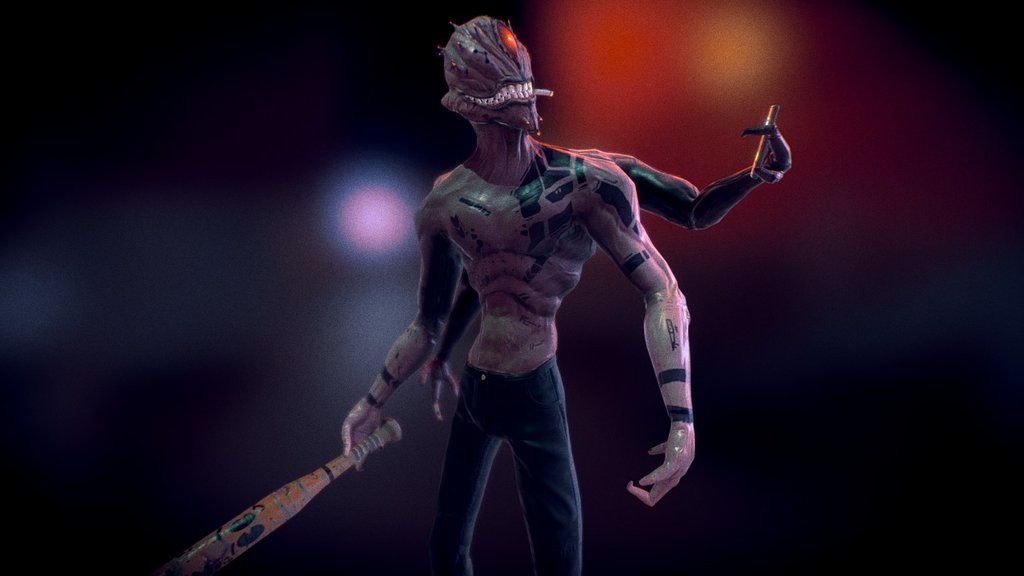 Just a test animation for my Alien mobster character 3d model