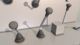 Control Levers (Rigged) control, lever, game-ready, blender-3d, game-asset, game-model, vis-all-3d, 3dhaupt, software-service-john-gmbh, game-ready-model, low-poly, rigged