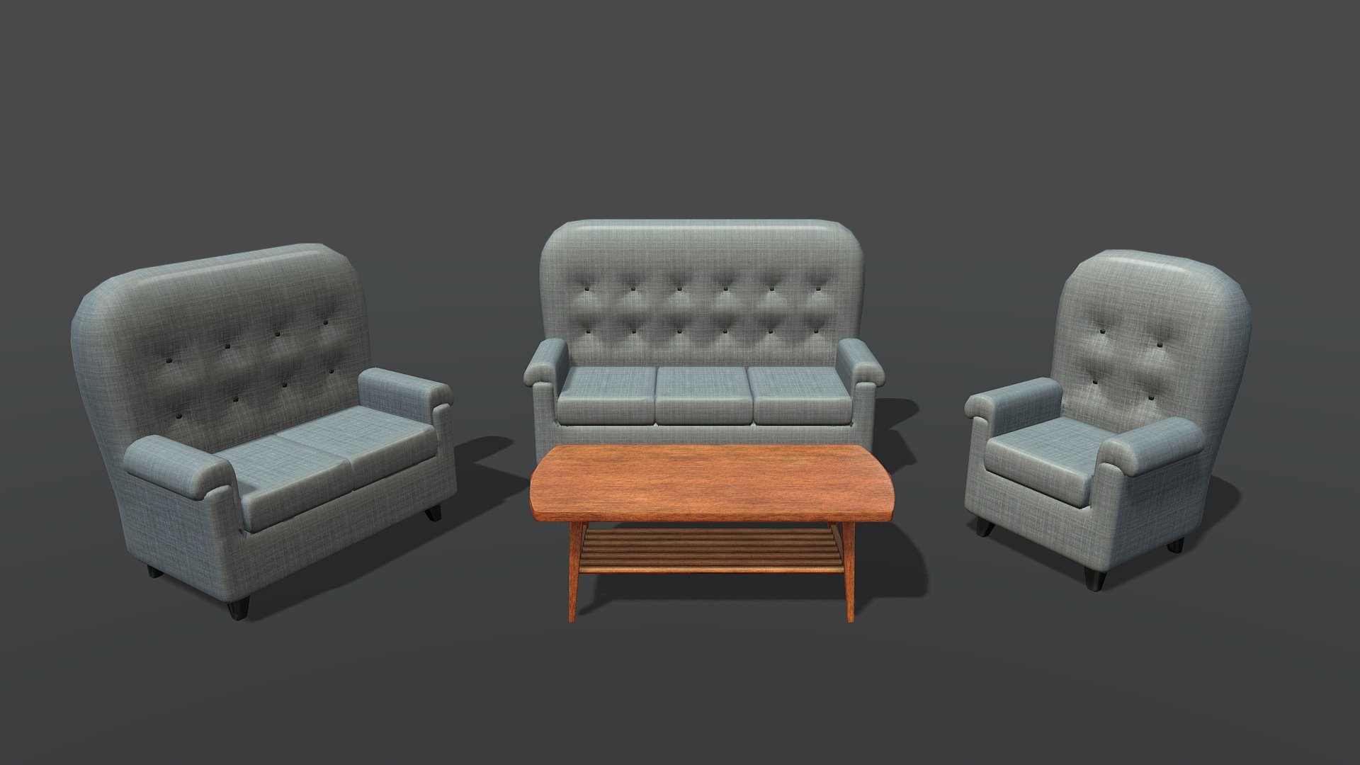 Sofa and table - Sofa and table - Download Free 3D model by zulhilmi_zakaria 3d model