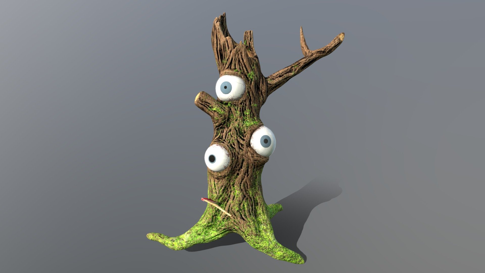 Tree monster is low-poly 3d model ready for Virtual Reality (VR), Augmented Reality (AR), games and other real-time apps.

Max Corona scene includes:
- 5 Object(s)
- 18 PNG textures at 4096x4096. All textures are PBR.

Max Vray scene:
- 5 Object(s)
- 18 PNG textures at 4096x4096. All textures are PBR.

Matlib archive includes:
-2 sets of textures,2048x2048 PNG,512x512 PNG - for each scene. All textures are PBR 3d model