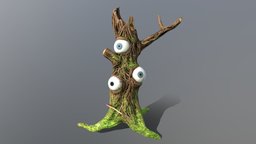 Tree monster tree, eye, mudbox, game-character, game-ready-e, monster-fantasy, monster-cartoon, low-poly, 3dsmax, 3dsmaxpublisher, creature, monster