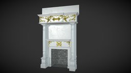 Victorian Fireplace fireplace, victorian, archviz, realtime, furniture, gamedev, fire, ue4, 1900s, infusestudio, lowpoly