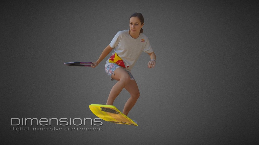 Wakeskaterka - výskok /jump/ - 3D model by Dimensions Inc. (@3dgang) 3d model