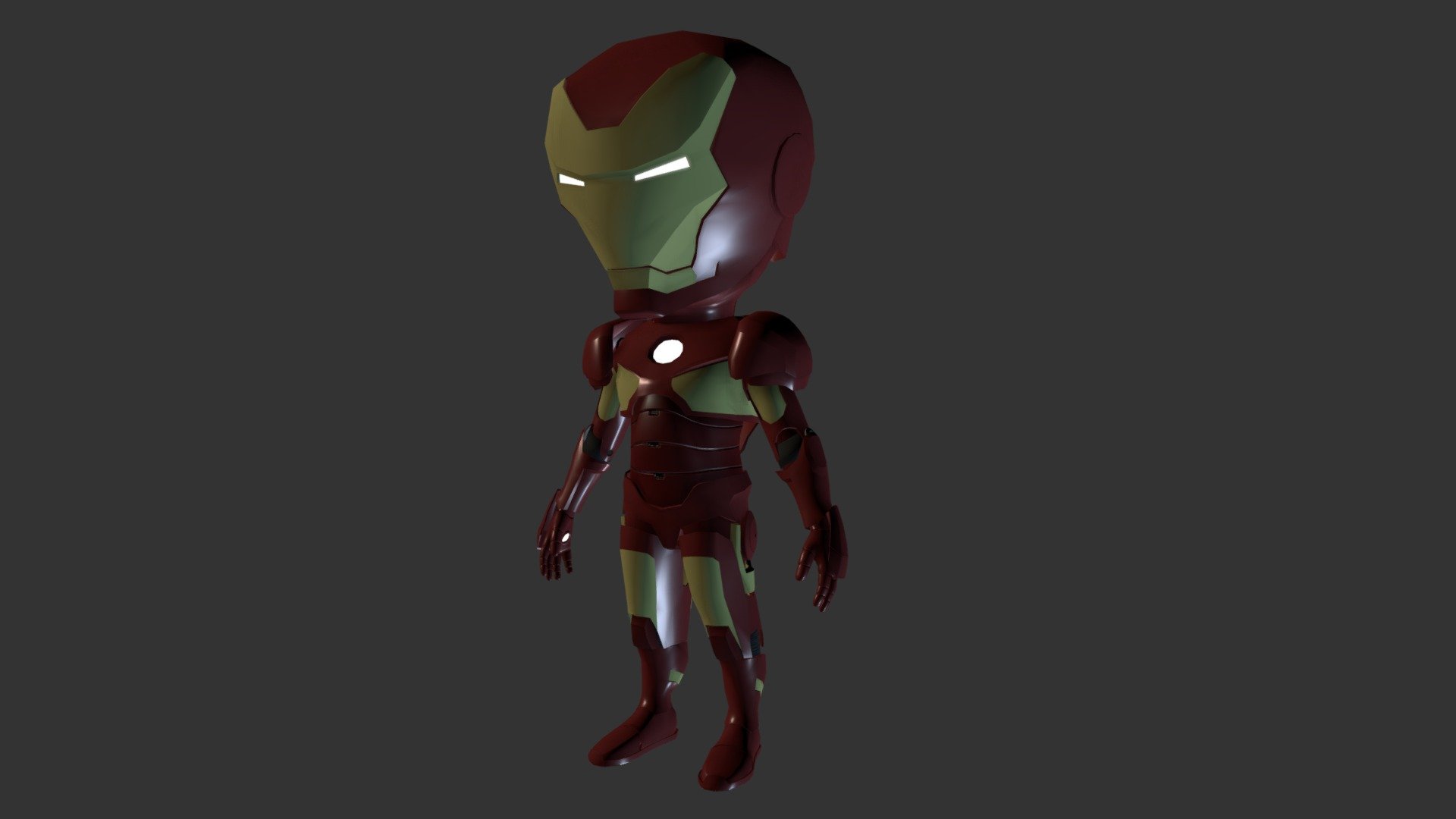 This 3d modeling is an Ironman chibi from an internal dummy - Iron Man Chibi - 3D model by AgustinDiazBarroso 3d model