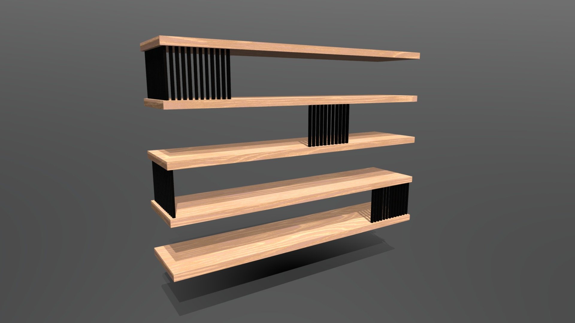 A floating shelf, suitabe for room decoration. Simple, modern designe 3d model
