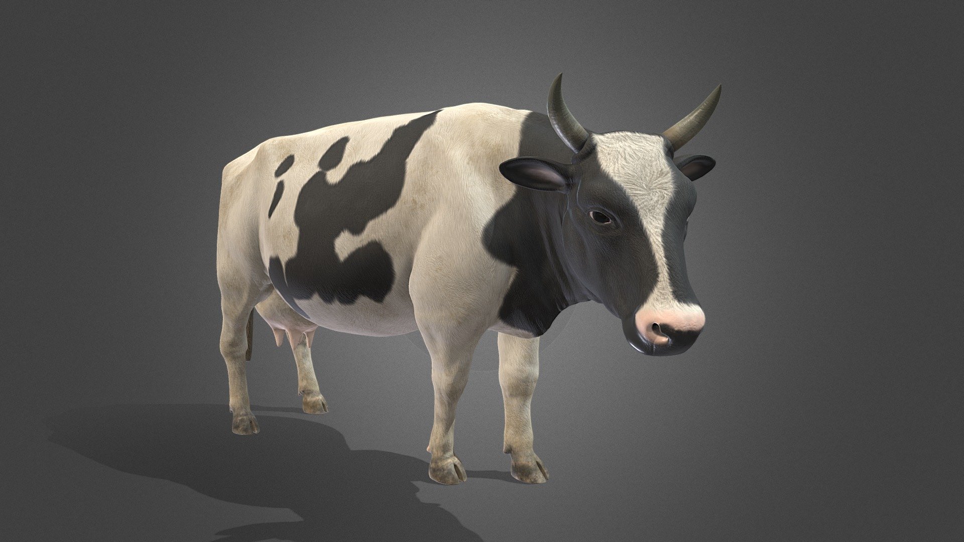 high quality cow - HQ cow - Download Free 3D model by Al-Deezel (@Al-dezel) 3d model