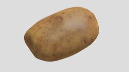 Potato Low Poly PBR food, fruit, textures, vr, ar, eat, realistic, vegetable, vegetables, seamless, asset, game, 3d, pbr, lowpoly, cycles, material