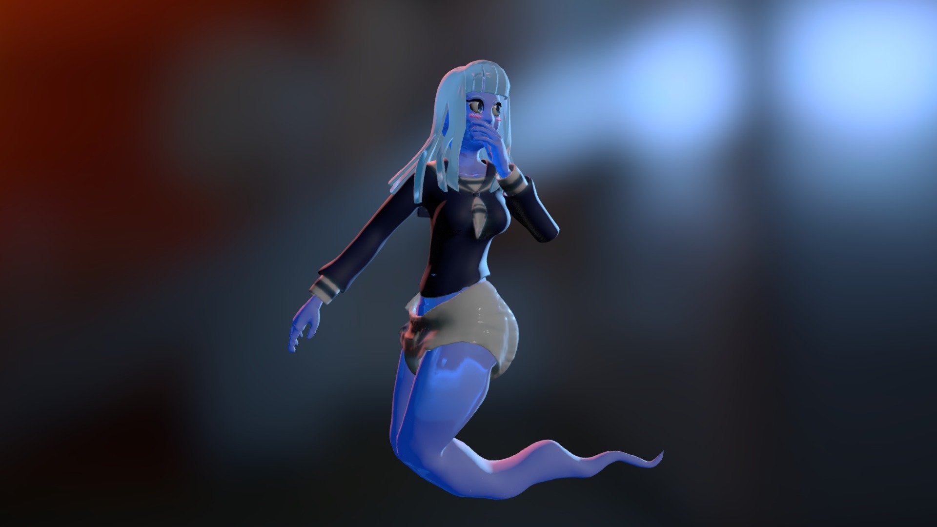 Decided to work on this years sculpt january. this is the first days post themed Spectral, its about a ghost girl, its a fan art to Boo Bella - SculptJanuary 2020 - Day 01 - Spectral - 3D model by pelusDiaper 3d model