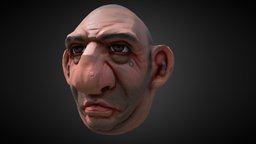 Bobby "fingers" McGuiness caricature, character, blender3d, substance-painter, stylized