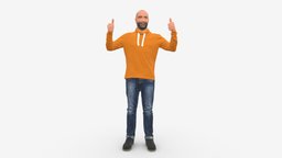 Happy Man 1019 style, happy, people, miniatures, realistic, success, character, 3dprint, model, man, male