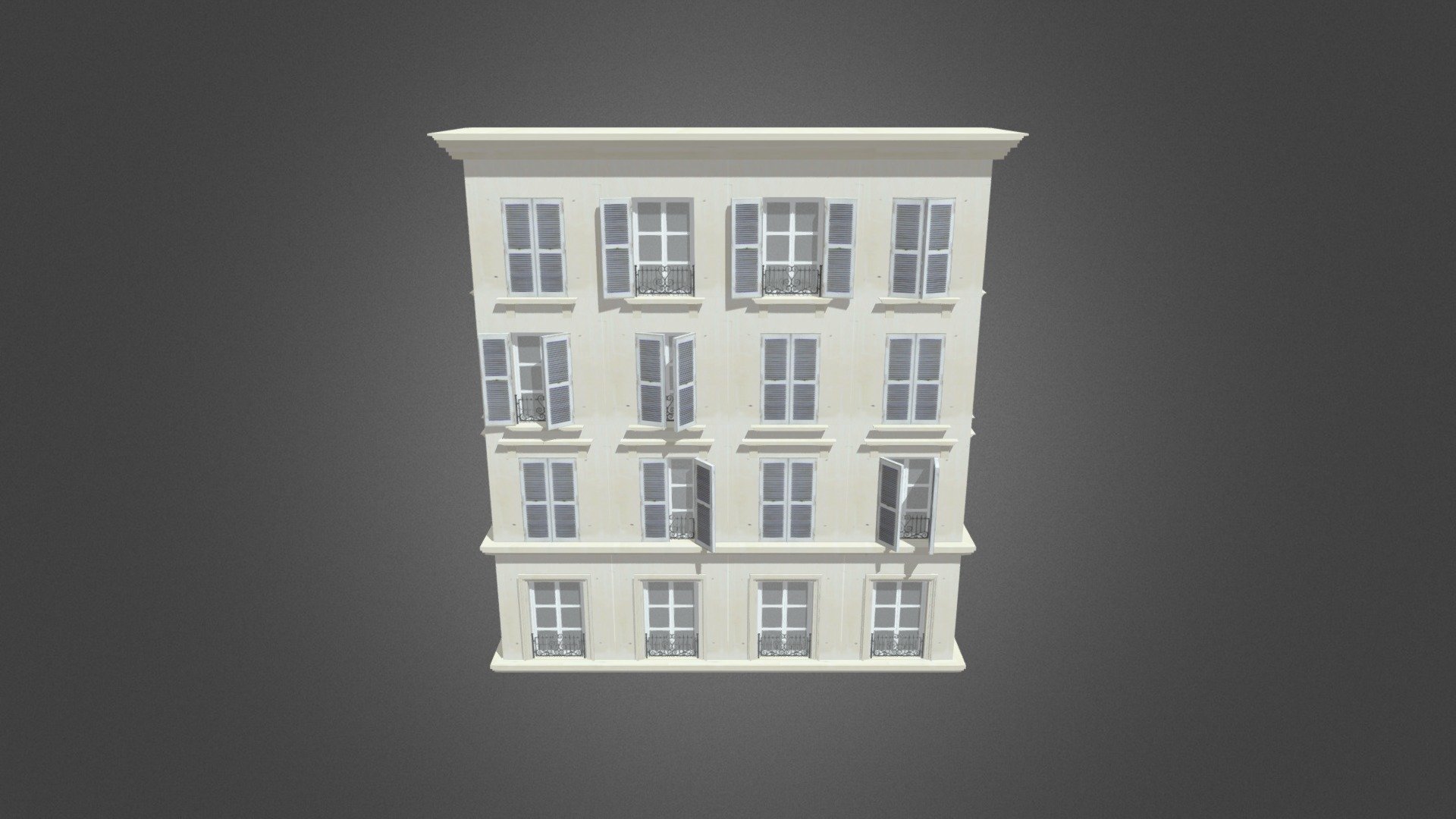 Facade inspired by an old building in Rue des Fossés Saint-Jacques, Paris
Made in blender, textures edited in Photoshop - Parisian facade - 3D model by lexmcnevan 3d model
