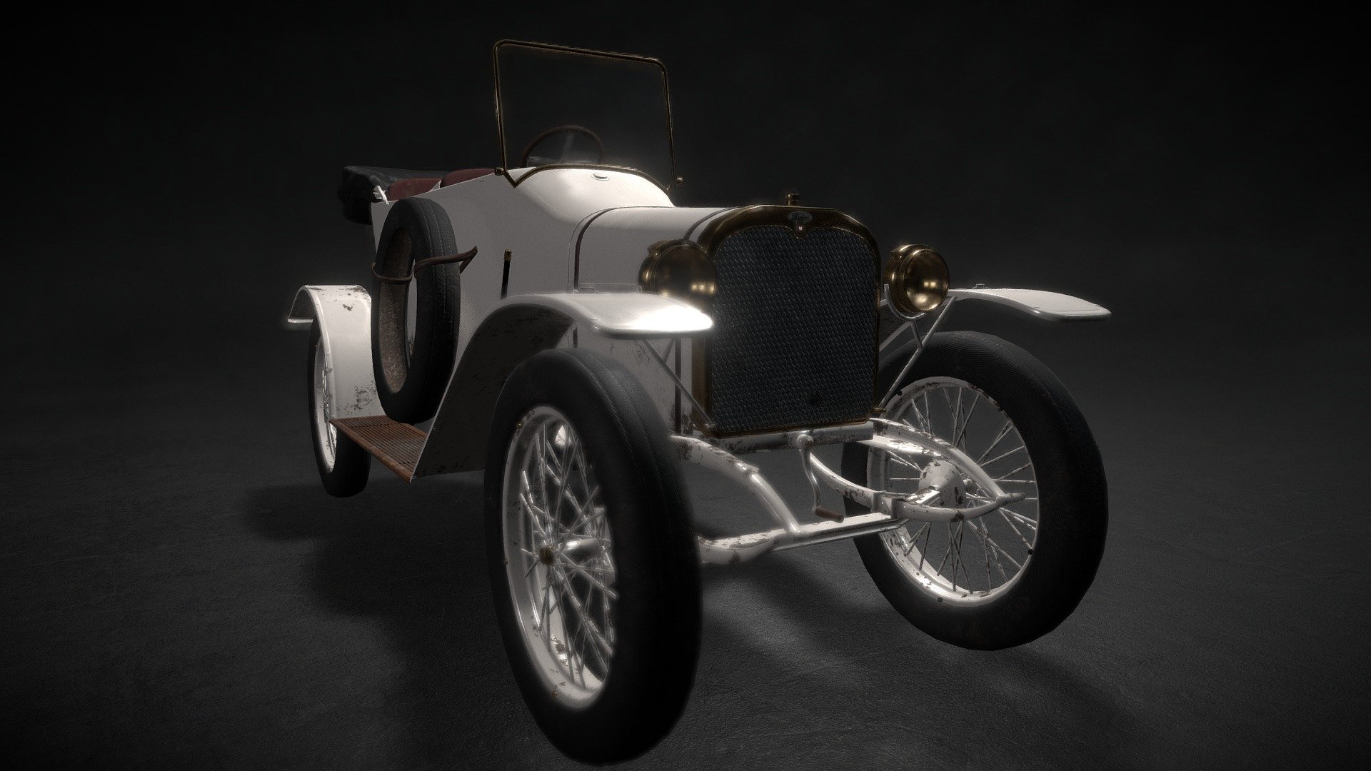 In my spare time I decided to model an old vehicle from Germany from before WW1. The Wanderer W1 looked like a very fun project and a nice car as well. 

&ldquo;The Wanderer Puppchen was a small passenger car introduced by the Chemnitz based Wanderer automotive company in 1911. It went on sale the following year. The car was delivered as an open topped tourer with two seats positioned one behind the other. There were two doors, also one behind the other, and both on the left-hand side of the car.
