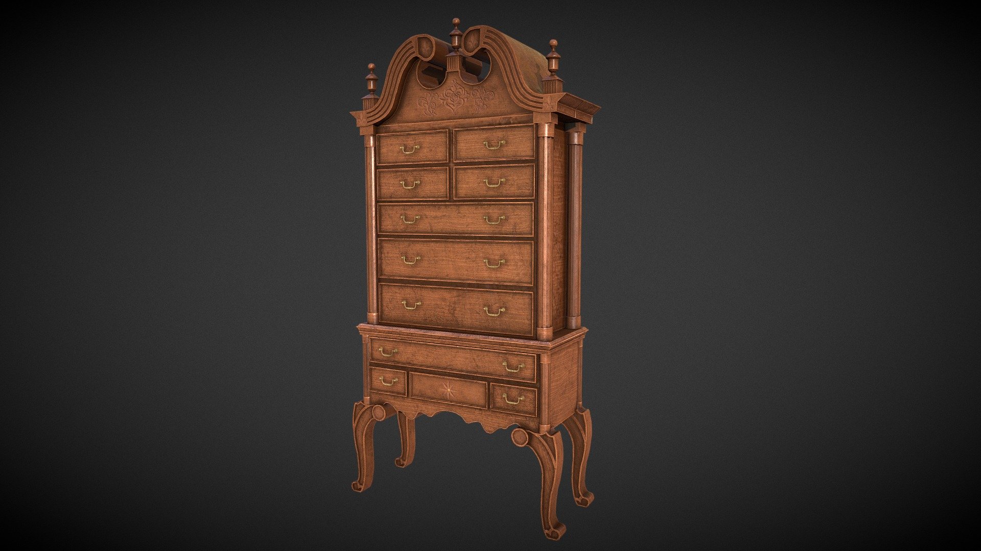 a Victorian piece of furniture inspired by Thomas Affleck's designs. 
Credit: Alpha designs was done by Beryl Van Ness https://www.artstation.com/artwork/e0e98J - Victorian Chest of Drawers - Buy Royalty Free 3D model by aya.albayati 3d model