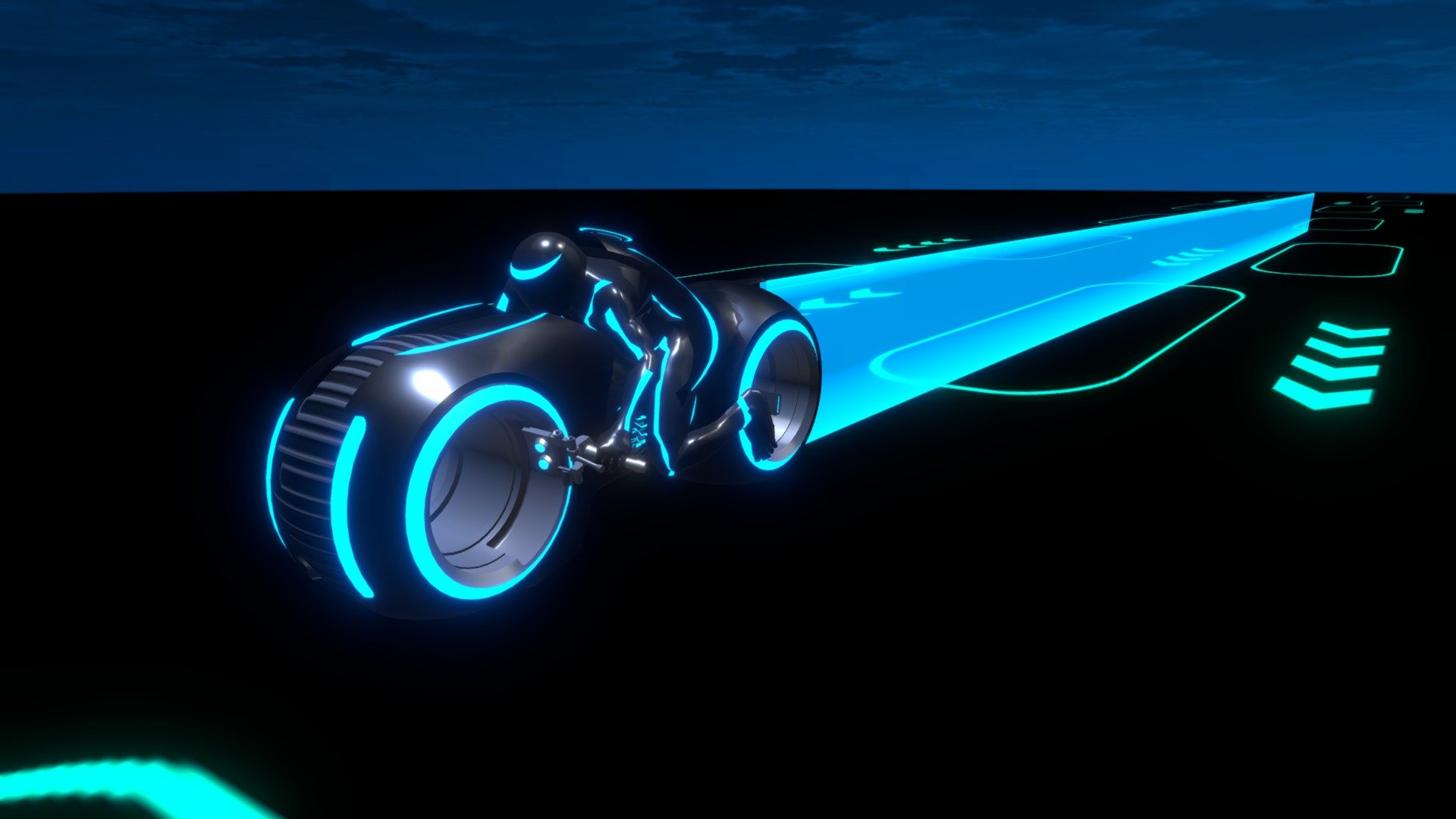 Lightcycle animation scene from Tron Legacy movie - Tron Lightcycle Animation - Buy Royalty Free 3D model by jonathanborges3d 3d model