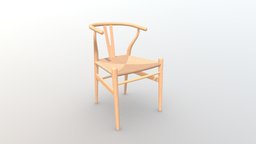 wooden design Y chair dining chair fbx, substancepainter, blender