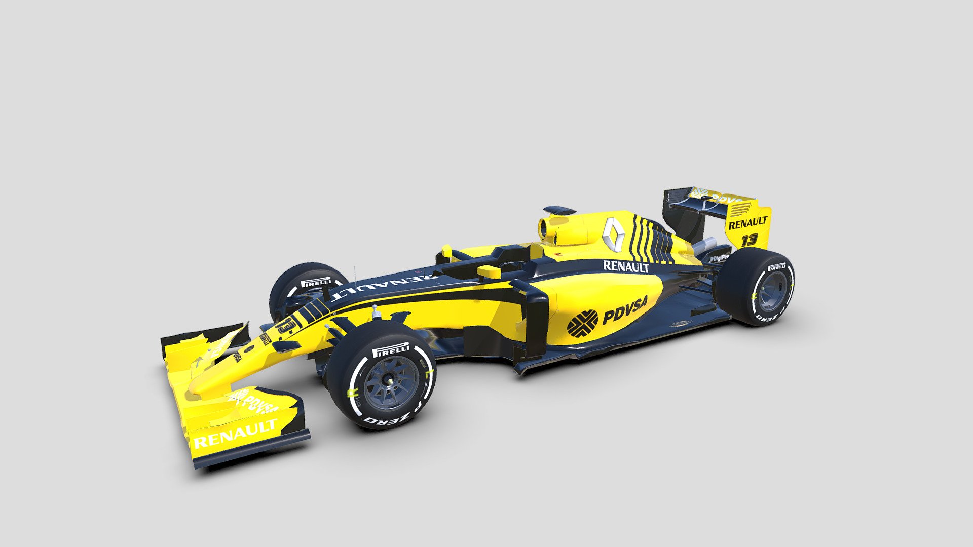 Renault F1 2016, fantasy livery , as seens as on F1 Racing magazine, febuary 2016.
Based on the  Lotus E23, 3D model 3d model