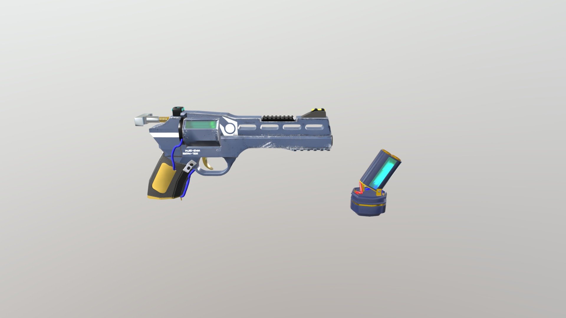 The Overwatch Synthetic pulsemagnum Revision-70A.

An energy slug magnum.

Rarely if ever does prototype Combine Elite weaponry get in the hands of rebels, This version has it's genetic bonding process crudely bypassed with human technology. Overwatch is after it to discern his bypassing technique to patch it out of future iterations. They say the old owner used to call it the Slugnum, But you can call it &ldquo;The Overwatch Synthetic pulsemagnum -70A