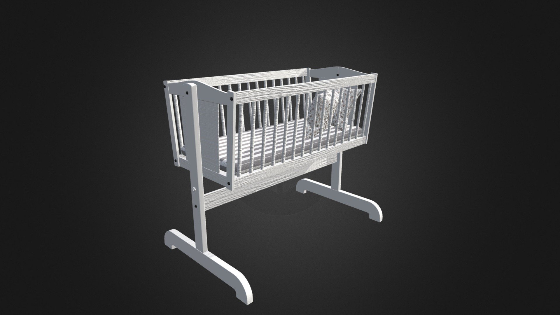 White Cradle - White Cradle - Buy Royalty Free 3D model by cgaxis 3d model