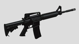 M4A1 02 FBX rifle, m4a1, assult, weapon, gun