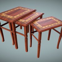 Nested Table furniture, table, wood