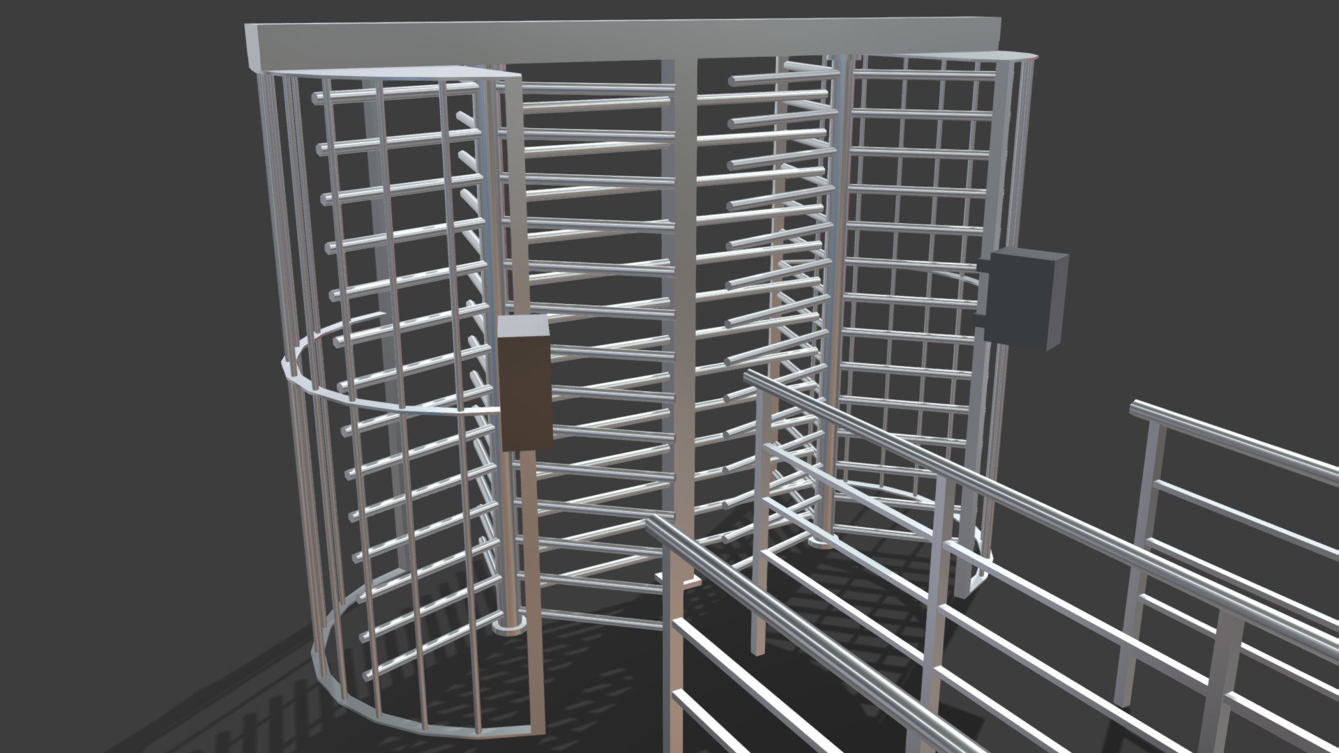 Another asset I’ve made to complement a bigger model, this is a turnstile I made for one of my stadium models. However, here it’s rectified and with optimized polygon count.

No textures, materials only 3d model