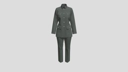 Mao Jacket Outfit suit, cloth, shirt, fashion, jacket, top, clothes, pants, china, asian, coat, chinese, costume, outfit, garment, clo3d, marvelousdesigner, outerwear, womenswear, military, clothing, clo, zprj, zhongshan