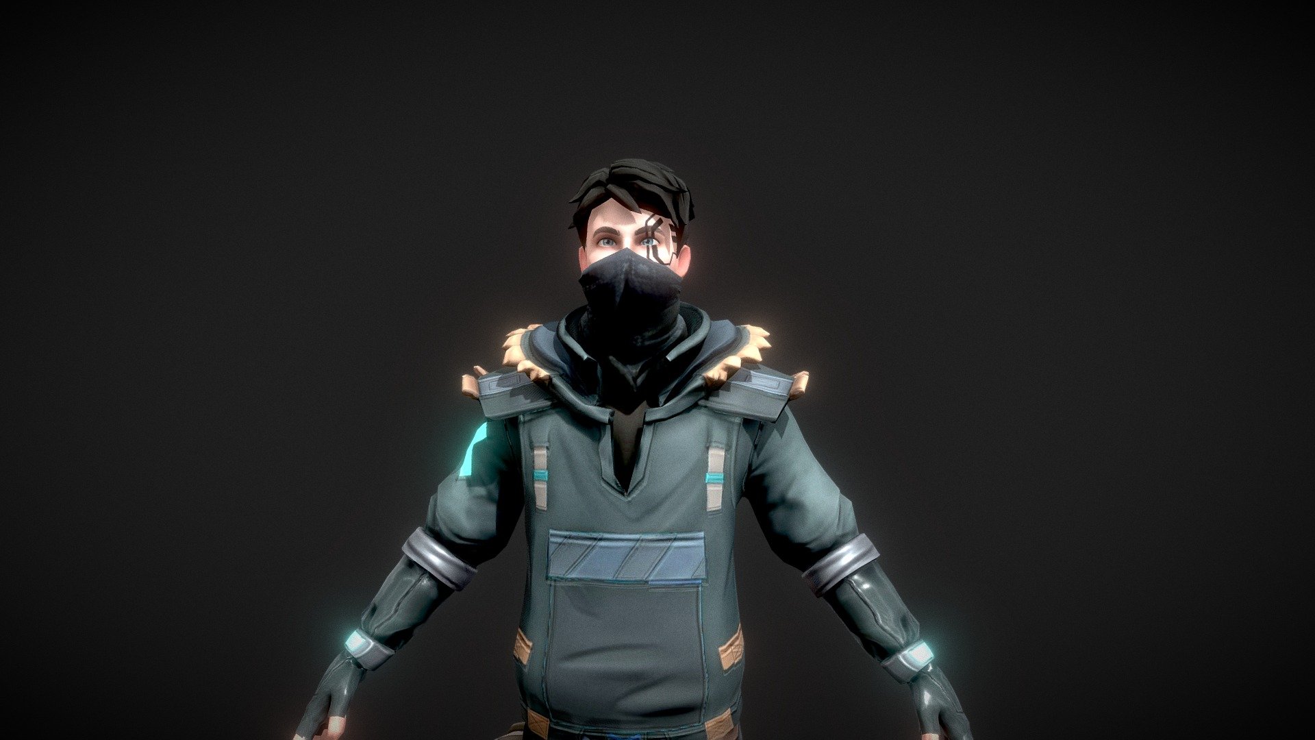 https://fullbody.readyplayer.me/avatar I made this model here - Sci-fi agent - Download Free 3D model by 3D Resource (@lopuh22721) 3d model