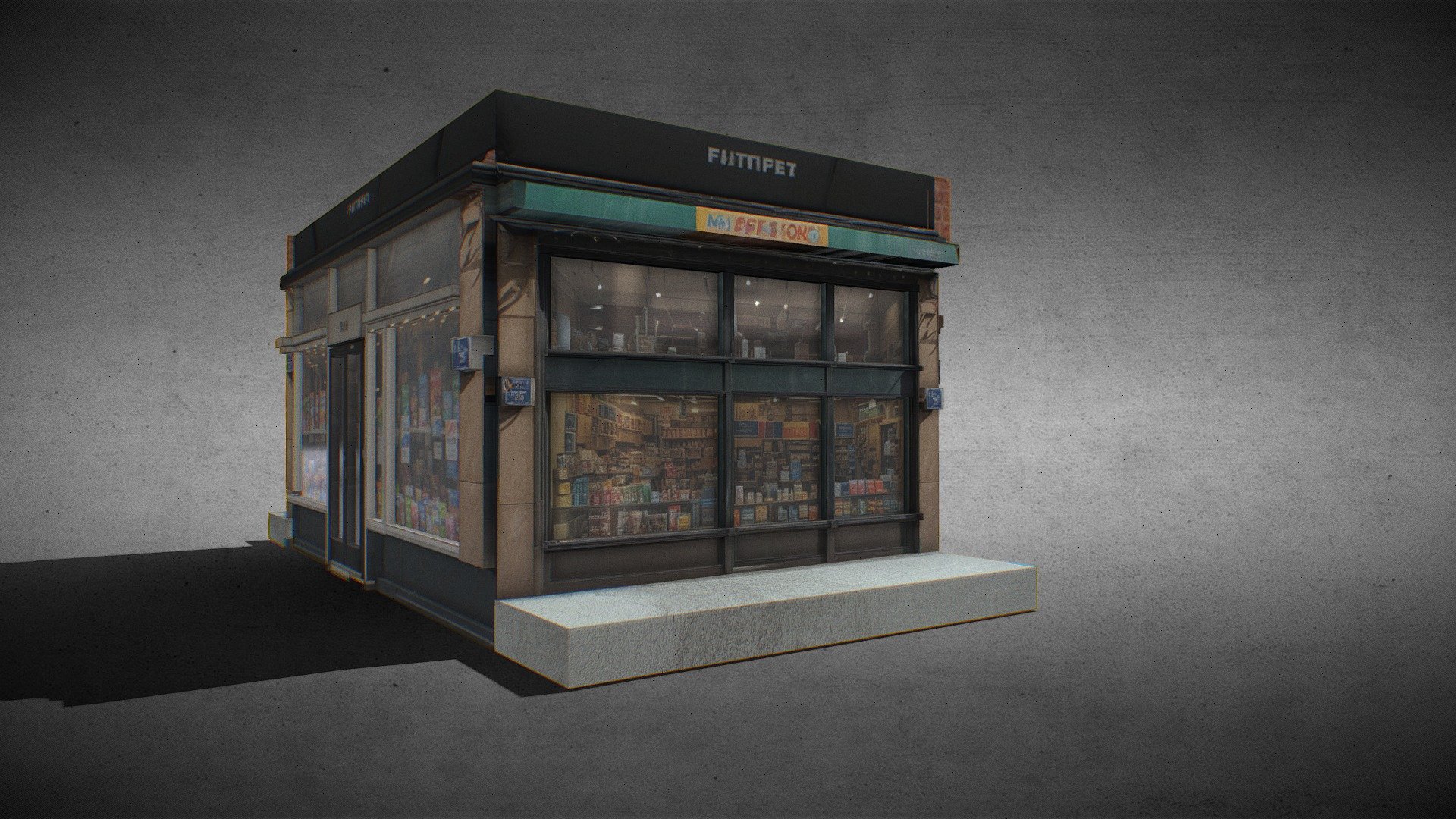 THIS IS A MODEL I MADE USING THE UV PROJECTION METHOD OF AN IMAGE OF A STORE.
THIS MODEL IS DESIGN SUCH A WAY THAT THE TEXTURE CAN BE MODIFIED AS PER YOUR NEED

ALSO CHECK OUT OTHER MODELS ////

THANKYOU/// - CONVENIENCE STORE NEW_YORK - Buy Royalty Free 3D model by YASH PARMAR (@py580245) 3d model