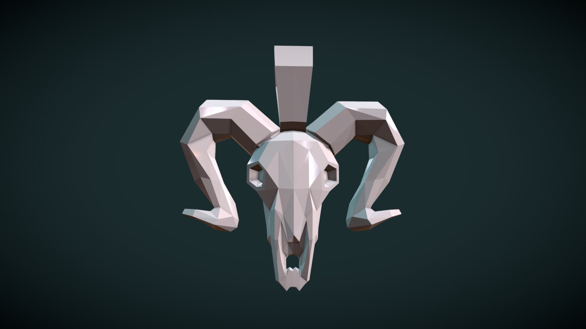Print ready, low poly goat head.

Measure units are millimeters, the figure is about 3.5 cm in width.

For the hollow version there is about 1 mm for wall thickness.

Mesh is manifold, no holes, no inverted faces, no bad contiguous edges.

The bail is a separate object, with it it can be used as pendant.

Available formats: .blend, .stl, .obj, .fbx, .dae

Here is two versions of the model:

1) Goat_LP_sld. (blend, .obj, .fbx, .dae. stl) This files contain solid version of the model. The model consists of 668 triangular faces.

2) Goat_LP_hlw. (blend, .obj, .fbx, .dae. stl) Here is hollow version of the model. The model consists of 13854 triangular faces.

For .stl the goat head and the bail are available as separate files - Goat Head LP - Buy Royalty Free 3D model by Skazok 3d model