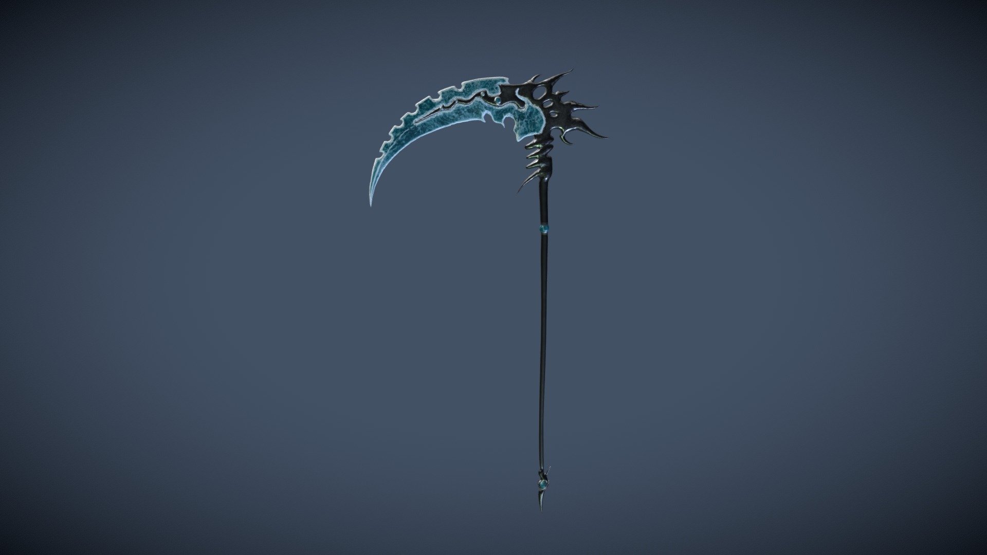 Shiver Scythe - A fridged scythe that is cold to the touch. Th blade is made of a single icicle that can never be melted 3d model