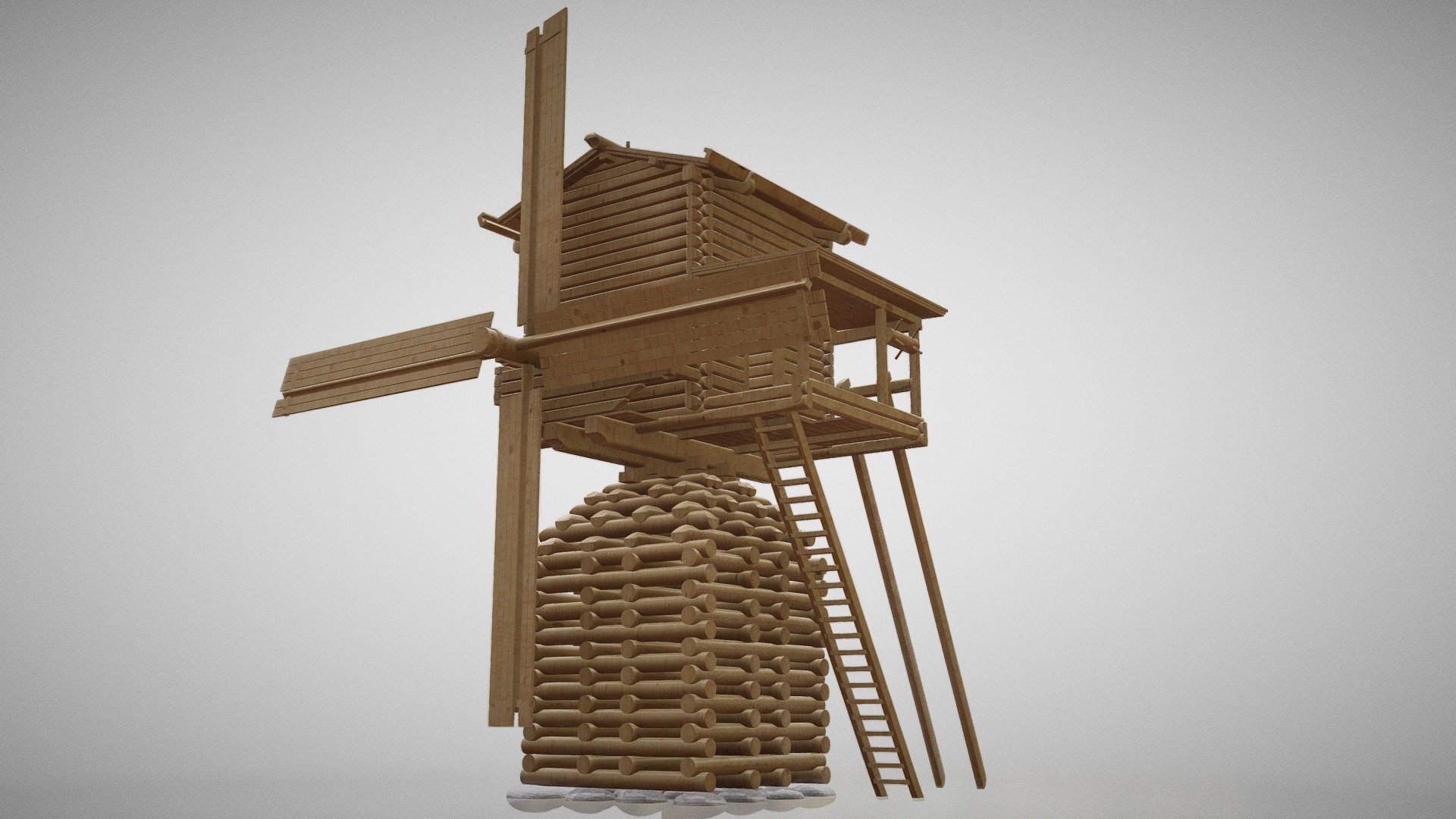 The windmill - 3D model by quizzes 3d model