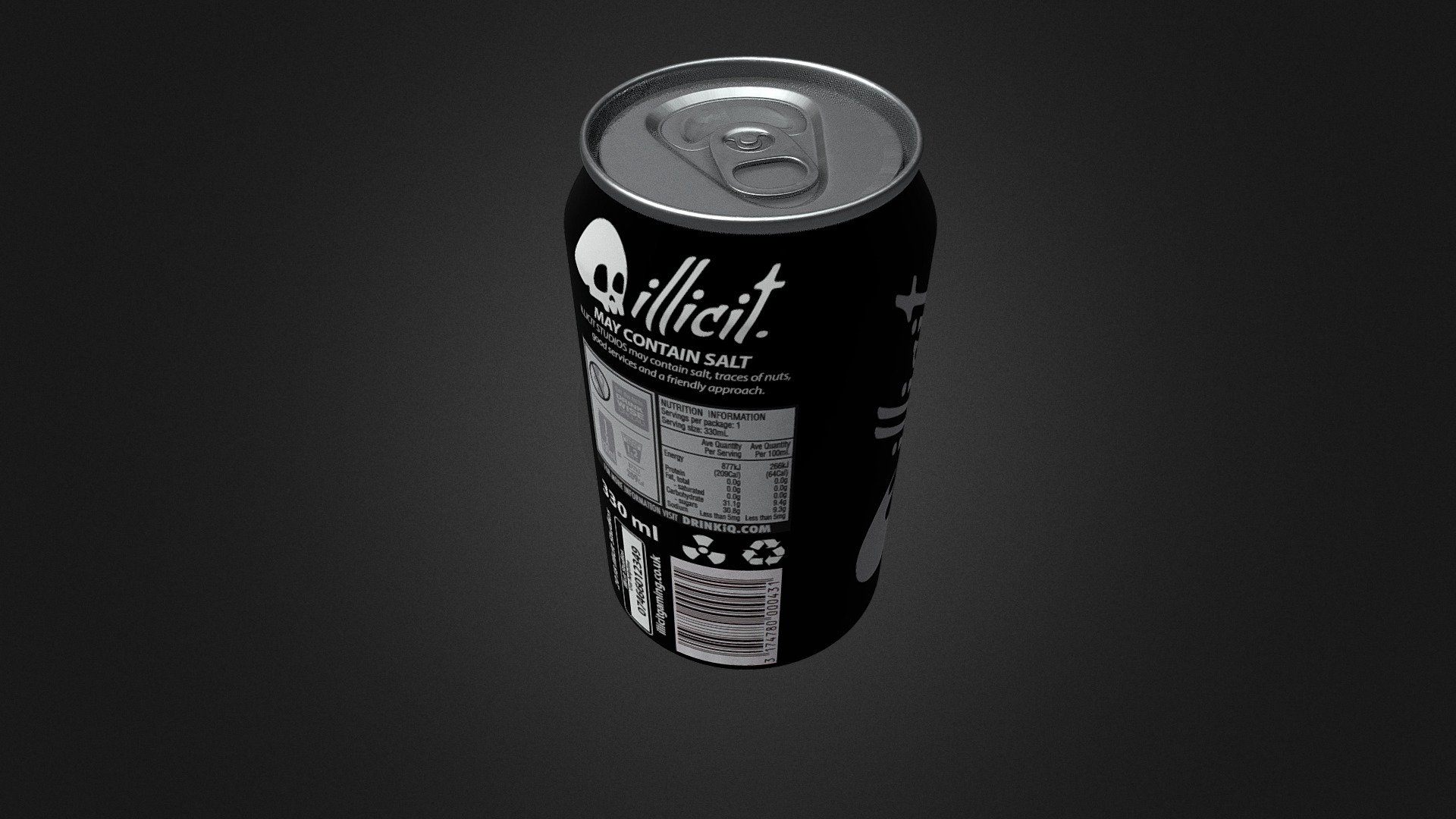 Simple can with Illicit branding, you can replace the texture with your own design - Can of drink - Download Free 3D model by Unreal Nick (@lastnickleft) 3d model